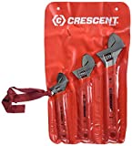 Crescent brand adjustable wrench 3 pc set.
