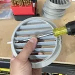 Test run of the ribbed anchor mount for the replacement air conditioning grills.