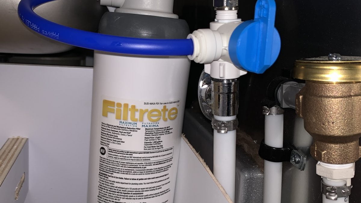 RV Under Sink Water Filter Install YAWESOME