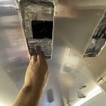 Roll Reflectix insulation wrap thick enough and long enough to form a tight seal at the back wall of the intake plenum.
