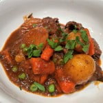 Super easy beef stew made with leftover skirt steak marinated with soy sauce and Worcestershire sauce, also known as Whatever Beef is Left in the Freezer (WBLF) Beef Stew. #yawesome.