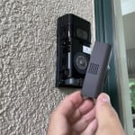 Remove the doorbell case to get at the rechargeable battery for the Ring Video Doorbell.